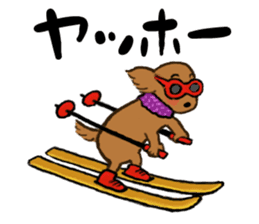 dog and little bird sticker #15846856