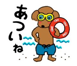 dog and little bird sticker #15846883