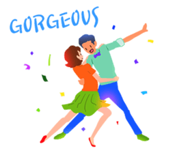 Pleasant words with dancing! sticker #15847099