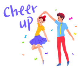 Pleasant words with dancing! sticker #15847100