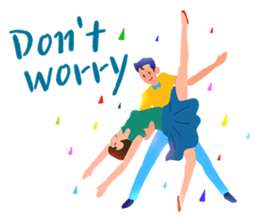 Pleasant words with dancing! sticker #15847103