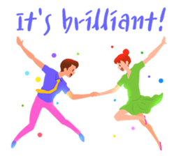 Pleasant words with dancing! sticker #15847105