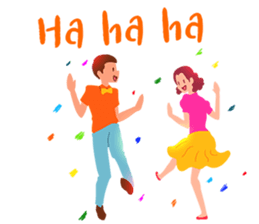 Pleasant words with dancing! sticker #15847106