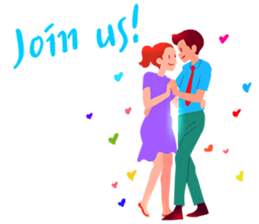 Pleasant words with dancing! sticker #15847109