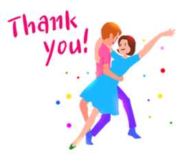 Pleasant words with dancing! sticker #15847110