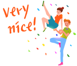 Pleasant words with dancing! sticker #15847111