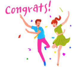 Pleasant words with dancing! sticker #15847117