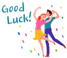 Pleasant words with dancing! sticker #15847118