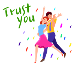 Pleasant words with dancing! sticker #15847121