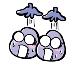 Twin eggplant and vegetable friends sticker #15847245