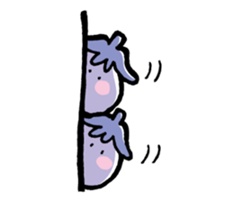 Twin eggplant and vegetable friends sticker #15847258