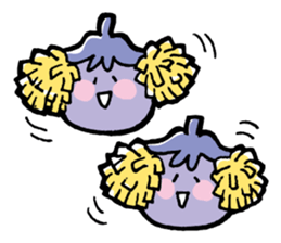 Twin eggplant and vegetable friends sticker #15847260
