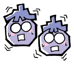 Twin eggplant and vegetable friends sticker #15847261