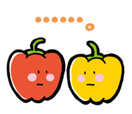Twin eggplant and vegetable friends sticker #15847272