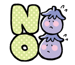 Twin eggplant and vegetable friends sticker #15847275
