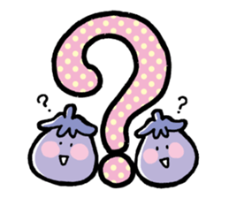 Twin eggplant and vegetable friends sticker #15847276