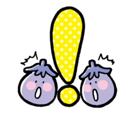 Twin eggplant and vegetable friends sticker #15847277