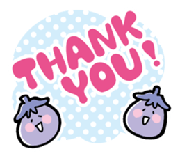 Twin eggplant and vegetable friends sticker #15847278