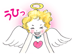 Goofy Mischievous Angel Hapie Peace sticker #15848475