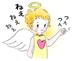Goofy Mischievous Angel Hapie Peace sticker #15848476