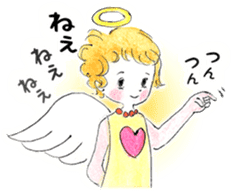 Goofy Mischievous Angel Hapie Peace sticker #15848476