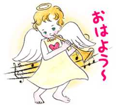 Goofy Mischievous Angel Hapie Peace sticker #15848478