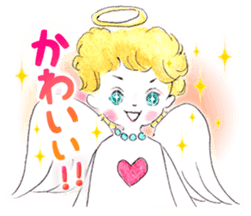 Goofy Mischievous Angel Hapie Peace sticker #15848479