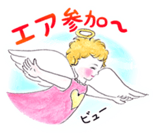 Goofy Mischievous Angel Hapie Peace sticker #15848484