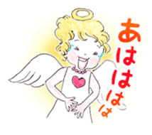 Goofy Mischievous Angel Hapie Peace sticker #15848485