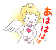 Goofy Mischievous Angel Hapie Peace sticker #15848485