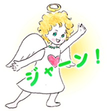 Goofy Mischievous Angel Hapie Peace sticker #15848486