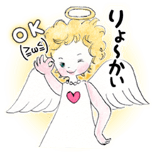 Goofy Mischievous Angel Hapie Peace sticker #15848487