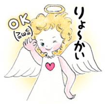 Goofy Mischievous Angel Hapie Peace sticker #15848487