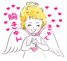 Goofy Mischievous Angel Hapie Peace sticker #15848491