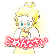 Goofy Mischievous Angel Hapie Peace sticker #15848493