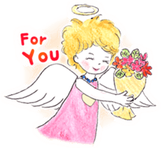 Goofy Mischievous Angel Hapie Peace sticker #15848494