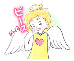 Goofy Mischievous Angel Hapie Peace sticker #15848496