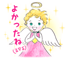 Goofy Mischievous Angel Hapie Peace sticker #15848497