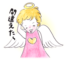 Goofy Mischievous Angel Hapie Peace sticker #15848500