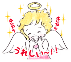 Goofy Mischievous Angel Hapie Peace sticker #15848502