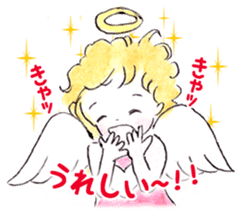 Goofy Mischievous Angel Hapie Peace sticker #15848502