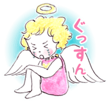 Goofy Mischievous Angel Hapie Peace sticker #15848503