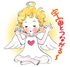 Goofy Mischievous Angel Hapie Peace sticker #15848504