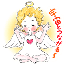 Goofy Mischievous Angel Hapie Peace sticker #15848504