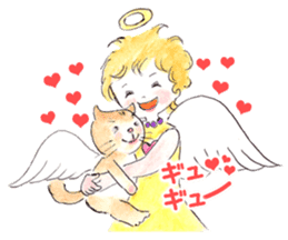 Goofy Mischievous Angel Hapie Peace sticker #15848510