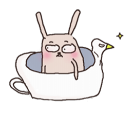 rabbit+duck sticker #15848589