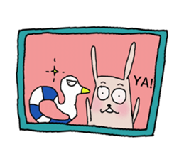 rabbit+duck sticker #15848607