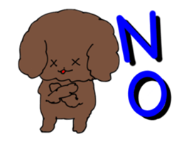 Toy poodle "Tyoko" sticker #15848794