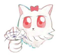 crazy cat Mew sticker #15848969