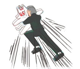 crazy cat Mew sticker #15848982